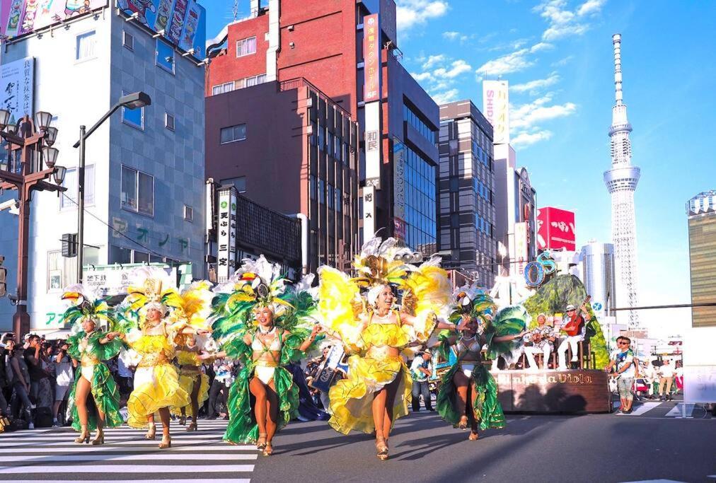 403 Oshiage Sta 3Mins Walk! Wi-Fi & Elevator 4Pax Lägenhet Tokyo prefektur Exteriör bild
