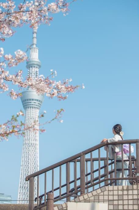 403 Oshiage Sta 3Mins Walk! Wi-Fi & Elevator 4Pax Lägenhet Tokyo prefektur Exteriör bild